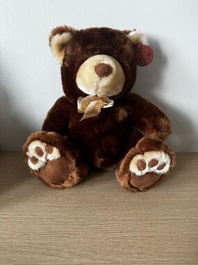 Classic Brown and Cream Plush Teddy Bear - Soft Cuddly Toy